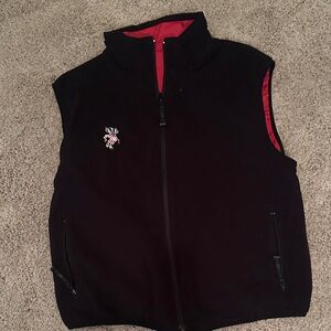 Men's Black and Red Vest